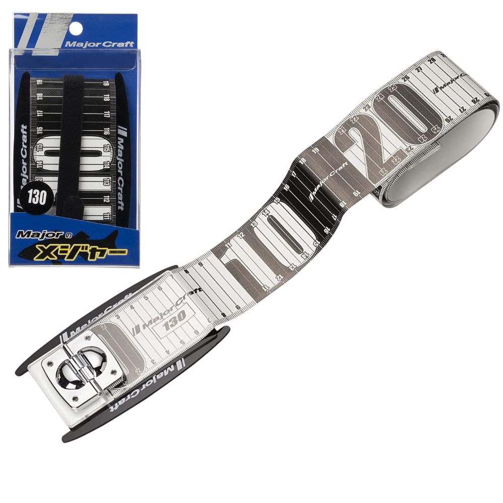 MAJOR CRAFT Fish Measuring Tape 130cm MCMJ-130/Black