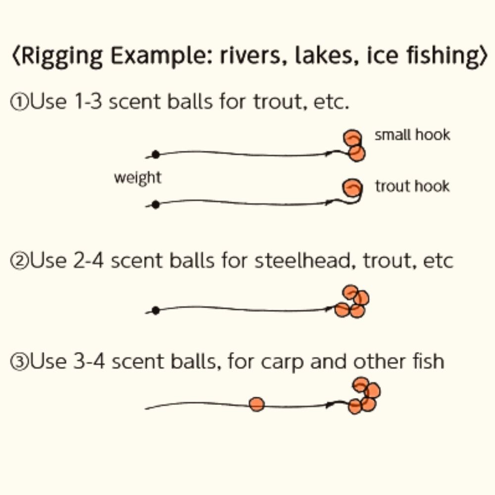 NIKKO KASEI Scented Soft Bait Lure Dappy Super SCENT BALLS 13mm - Image 3