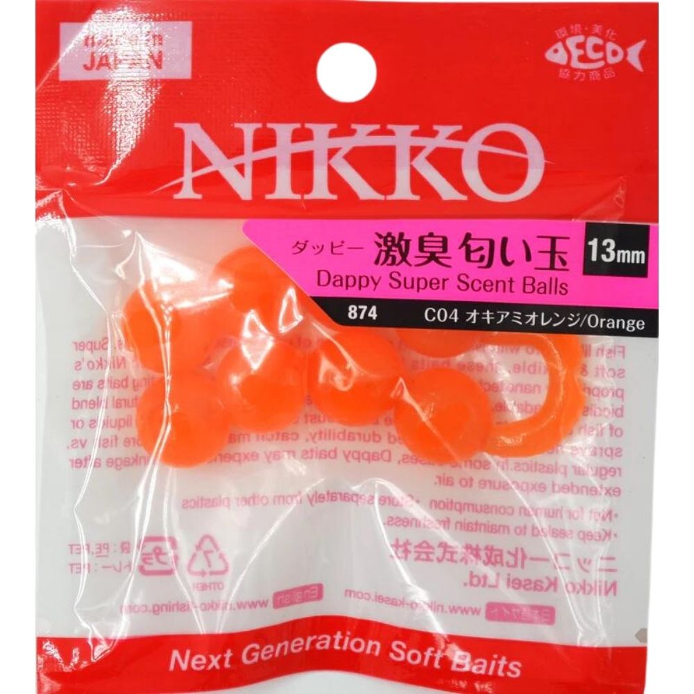 NIKKO KASEI Scented Soft Bait Lure Dappy Super SCENT BALLS 13mm - Image 8