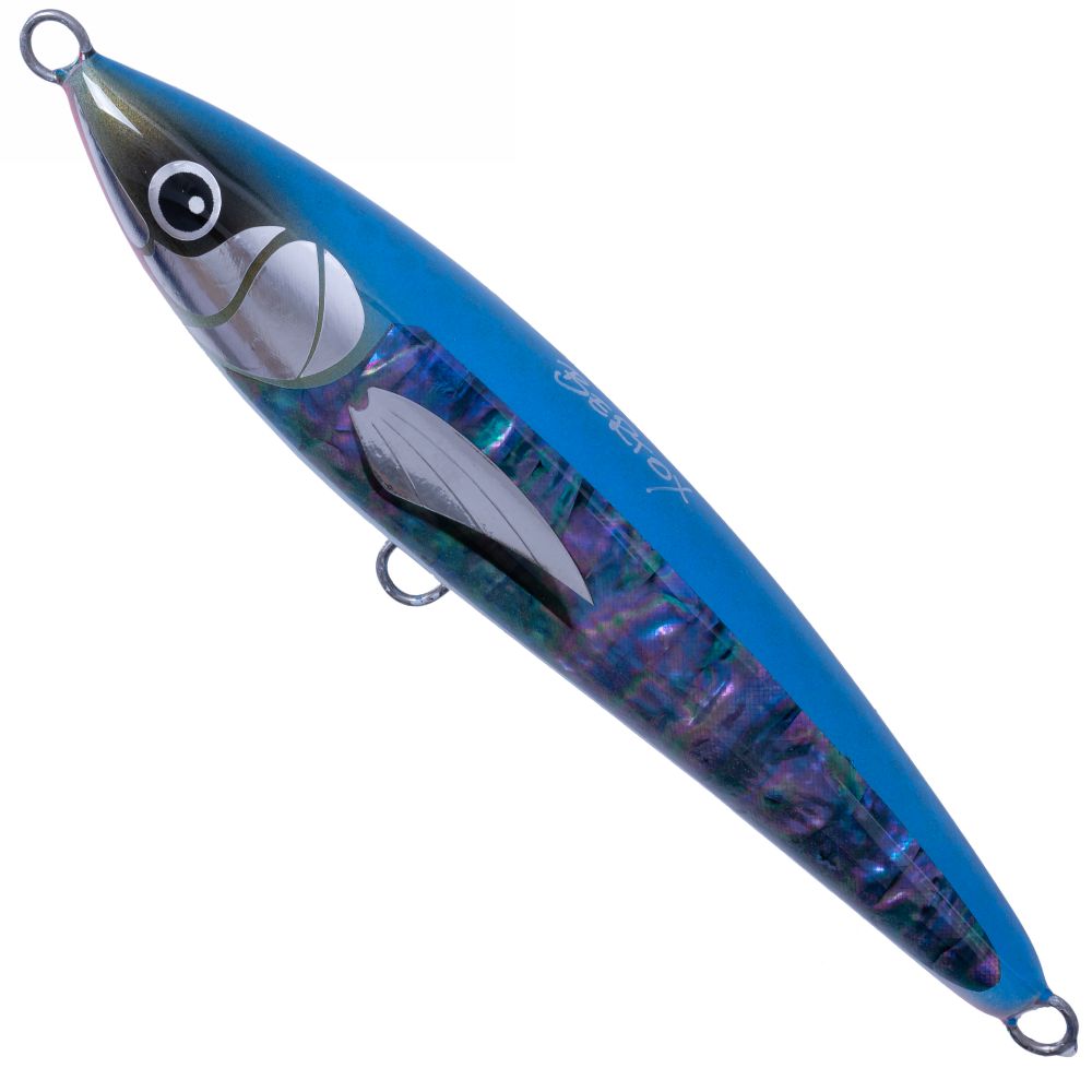 BERTOX Saltwater Handmade Wooden Sinking STICK BAIT 18cm/100g Blue Abalone - Image 2