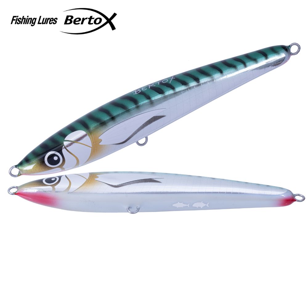 BERTOX Saltwater Handmade Wooden Floating STICK BAIT 25cm/170g Green Mack