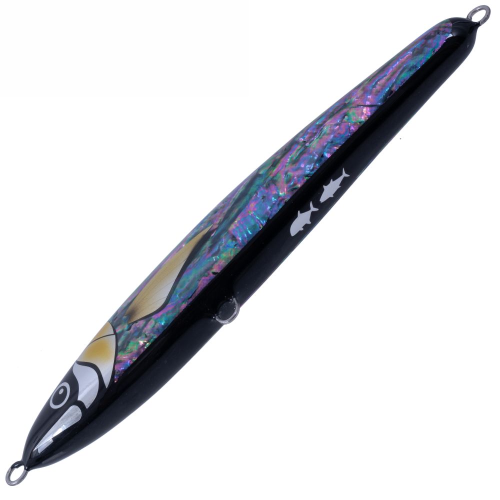 BERTOX Saltwater Handmade Wooden Floating STICK BAIT 25cm/170g Black Abalone - Image 3