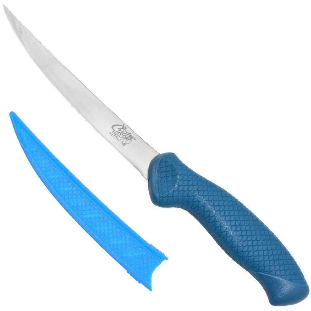 CUDA AquaTuff Curved Boning Knife With Blade Cover 6"