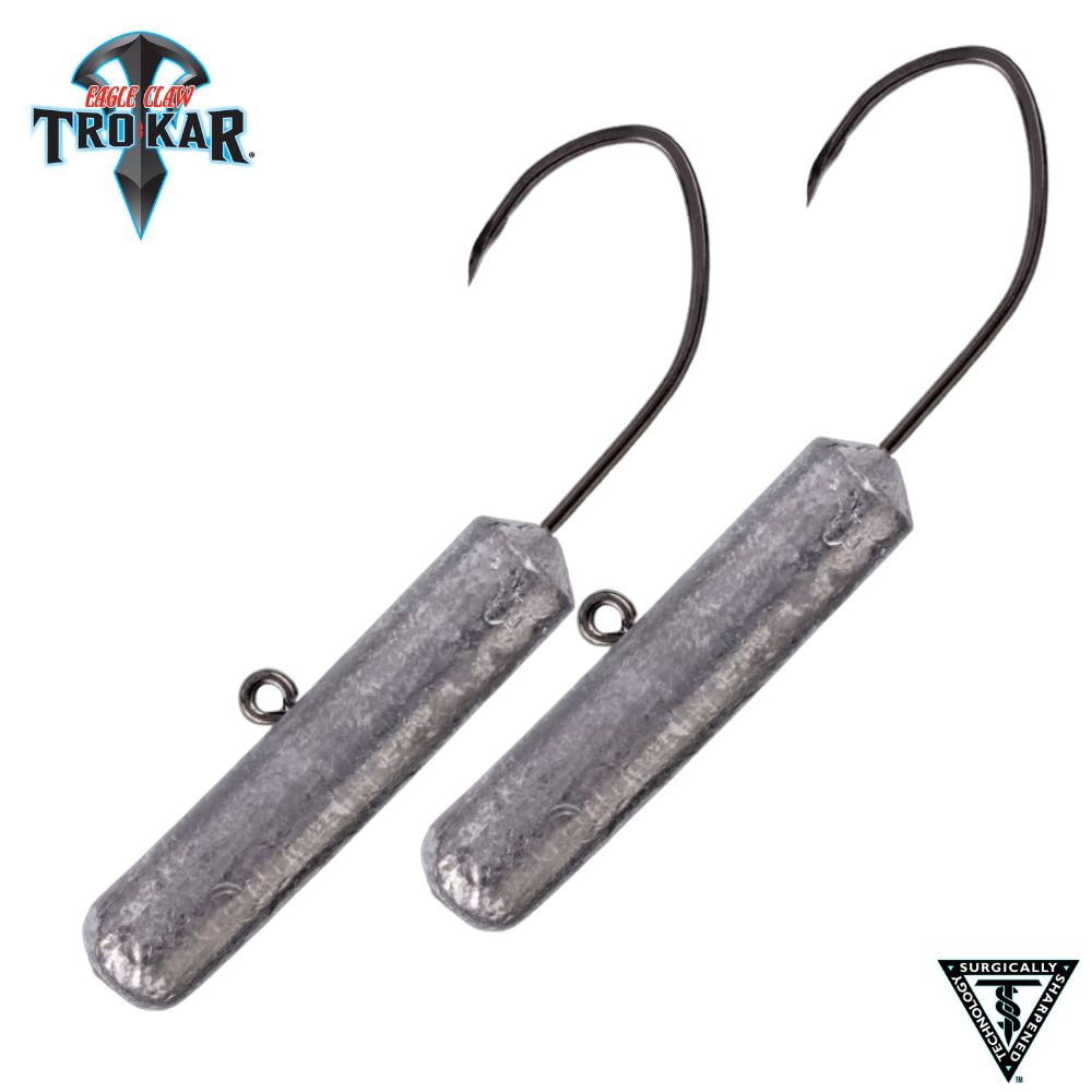 TROKAR Saltwater Rubber Jigging Jighead CYLINDER JIG 113.5g/4oz 2pcs