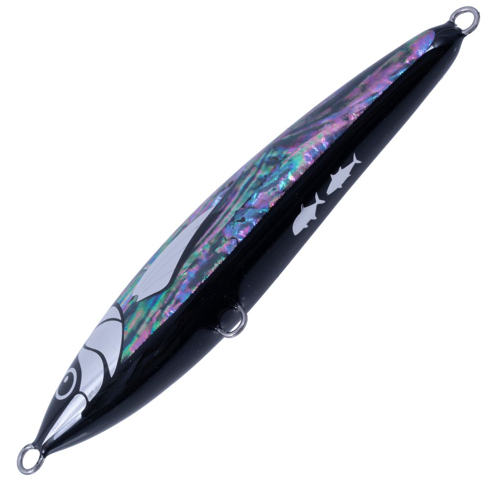 BERTOX Saltwater Handmade Wooden Sinking STICK BAIT 18cm/100g Black Abalone - Image 3