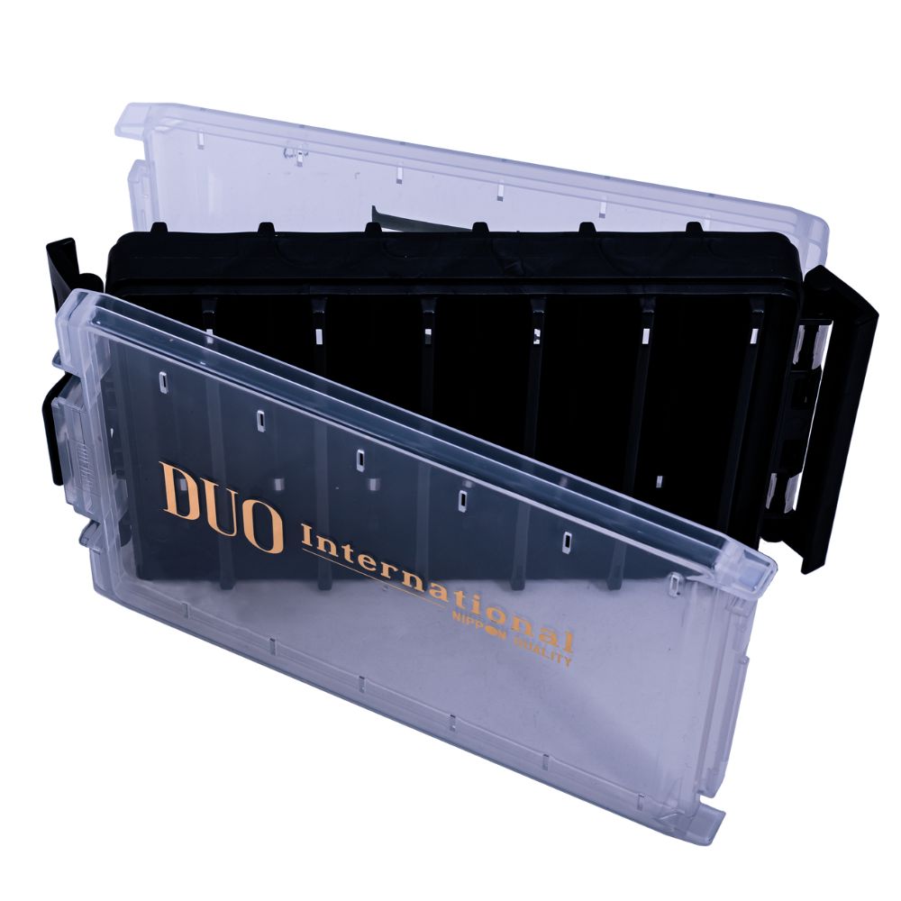 DUO Fishing Lure Box REVERSIBLE LURE CASE 120 Pearl Black/Transparent/Gold Logo - Image 2