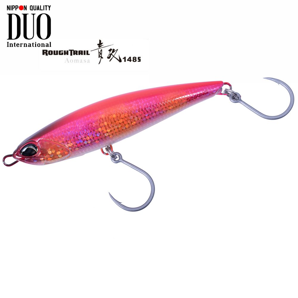 DUO Saltwater Fishing Sinking Stickbait Lure Rough Trail AOMASA 148S W/Hook Coral Red AQA0406
