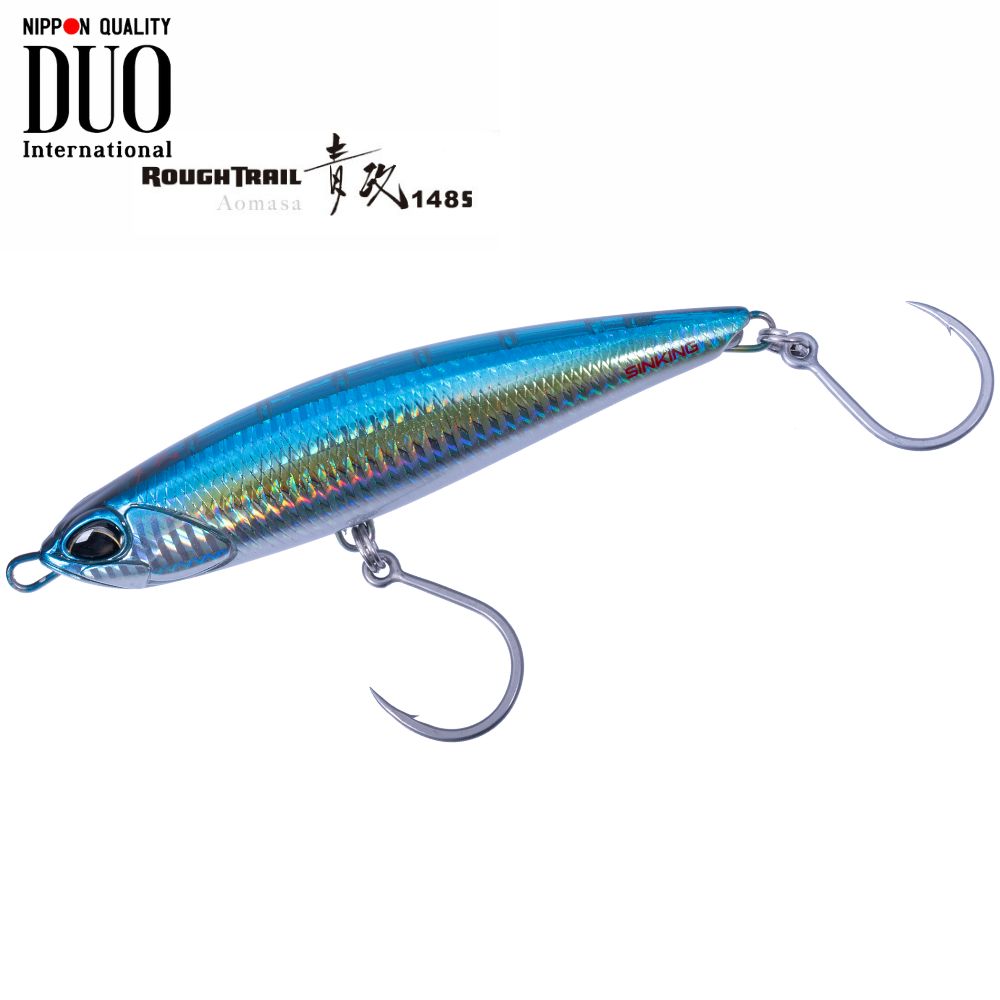 DUO Saltwater Fishing Sinking Stickbait Lure Rough Trail AOMASA 148S W/Hook Ocean Blue Back GHA0140