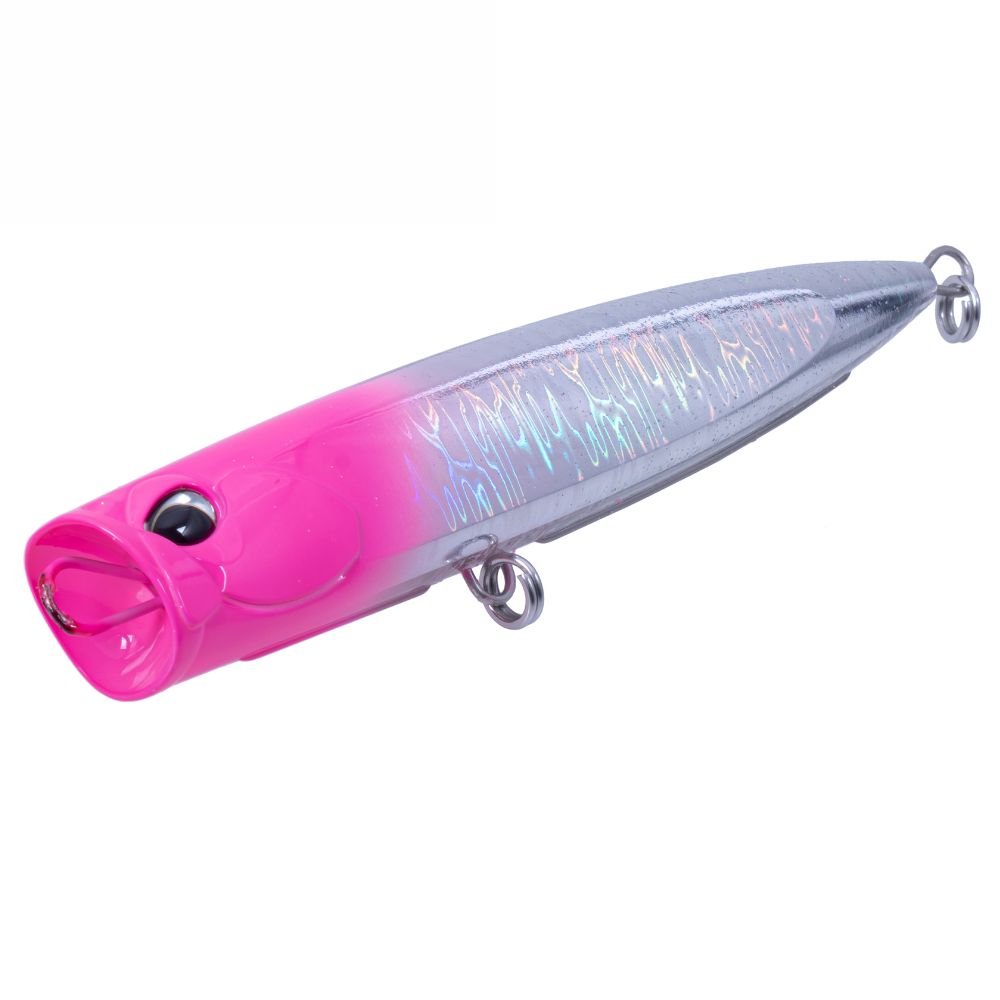 DUO Offshore Casting Floating Slim Popper Lure BUBBLY 185F Pink Head Silver CPAO523 - Image 2