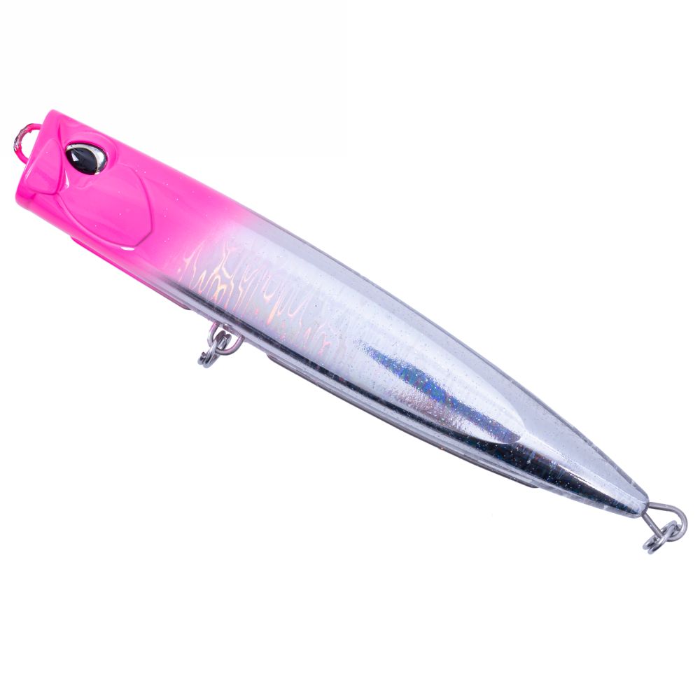 DUO Offshore Casting Floating Slim Popper Lure BUBBLY 185F Pink Head Silver CPAO523 - Image 4