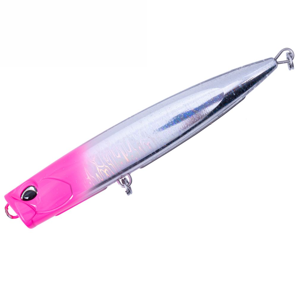 DUO Offshore Casting Floating Slim Popper Lure BUBBLY 185F Pink Head Silver CPAO523 - Image 5