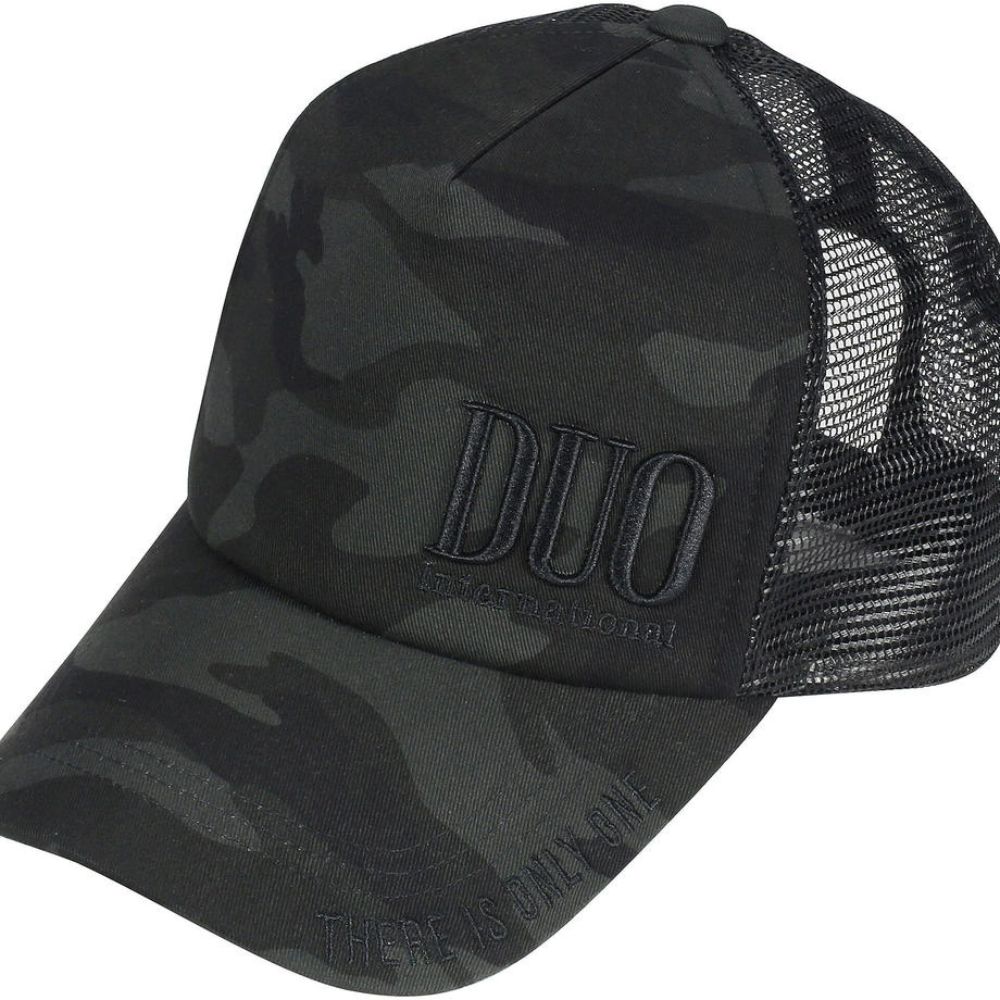 DUO Fishing Headwear TRUCKER CAP Black Camo