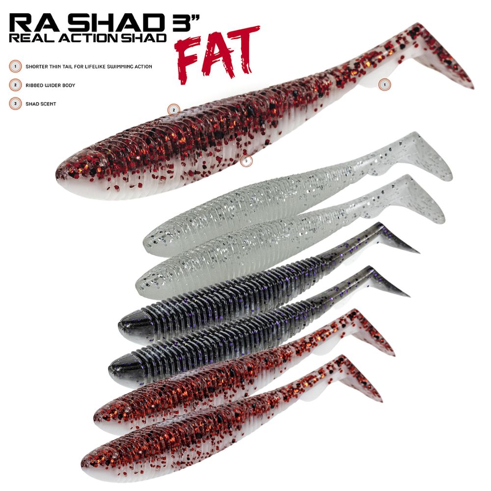 MOLIX Scented Soft Bait Lure RA SHAD 3“ FAT Mixed Pack MP1 - Image 2