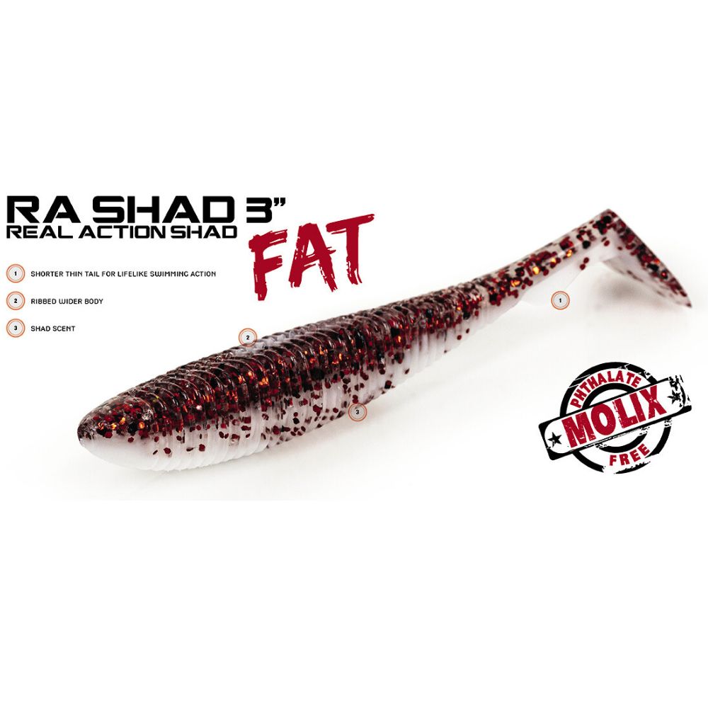 MOLIX Scented Soft Bait Lure RA SHAD 3“ FAT - Image 2