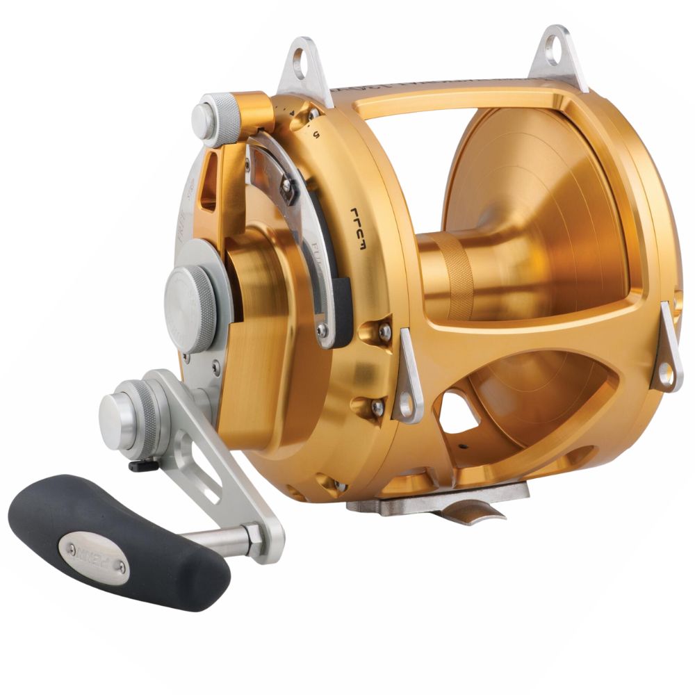 PENN Saltwater Conventional 2 Speed Reel International VI 130VISS Gold - Image 2