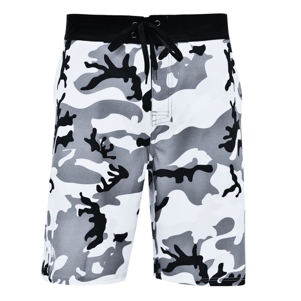 BOB MARLIN GEAR Water Resistant-Quick Dry BOARD SHORTS Grey Camo