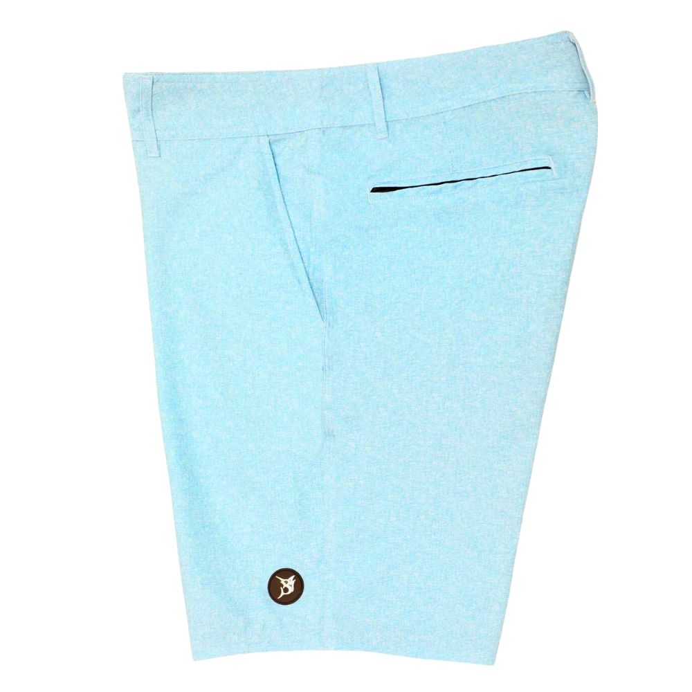 BOB MARLIN GEAR Water Resistant-Quick Dry-UV Protection HYBRID SHORTS Light Blue - Image 3