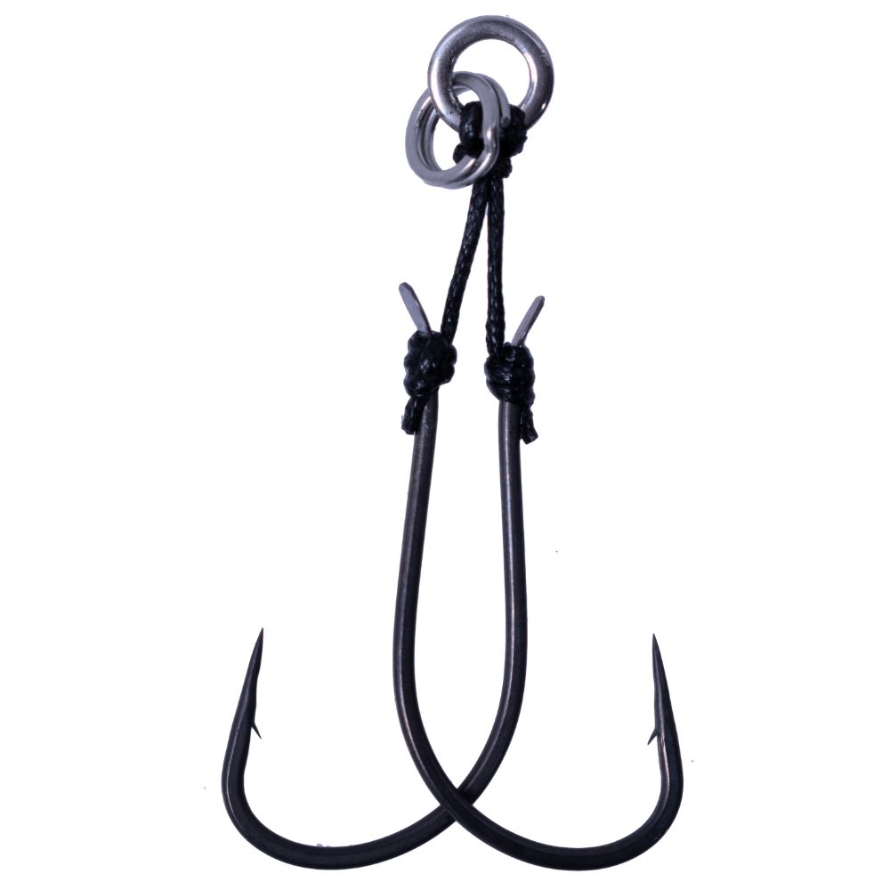 DUO Jigging Pre-Tied Double Assist Hooks Drag Metal HAYAGAKE Short/Rear - Image 2