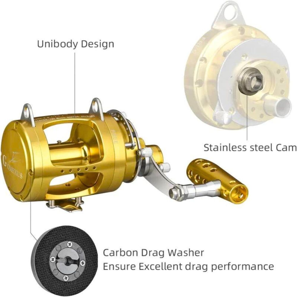 GOMEXUS Offshore Fishing Conventional 2-Speed Reel 30W-HX30-GD - Image 8