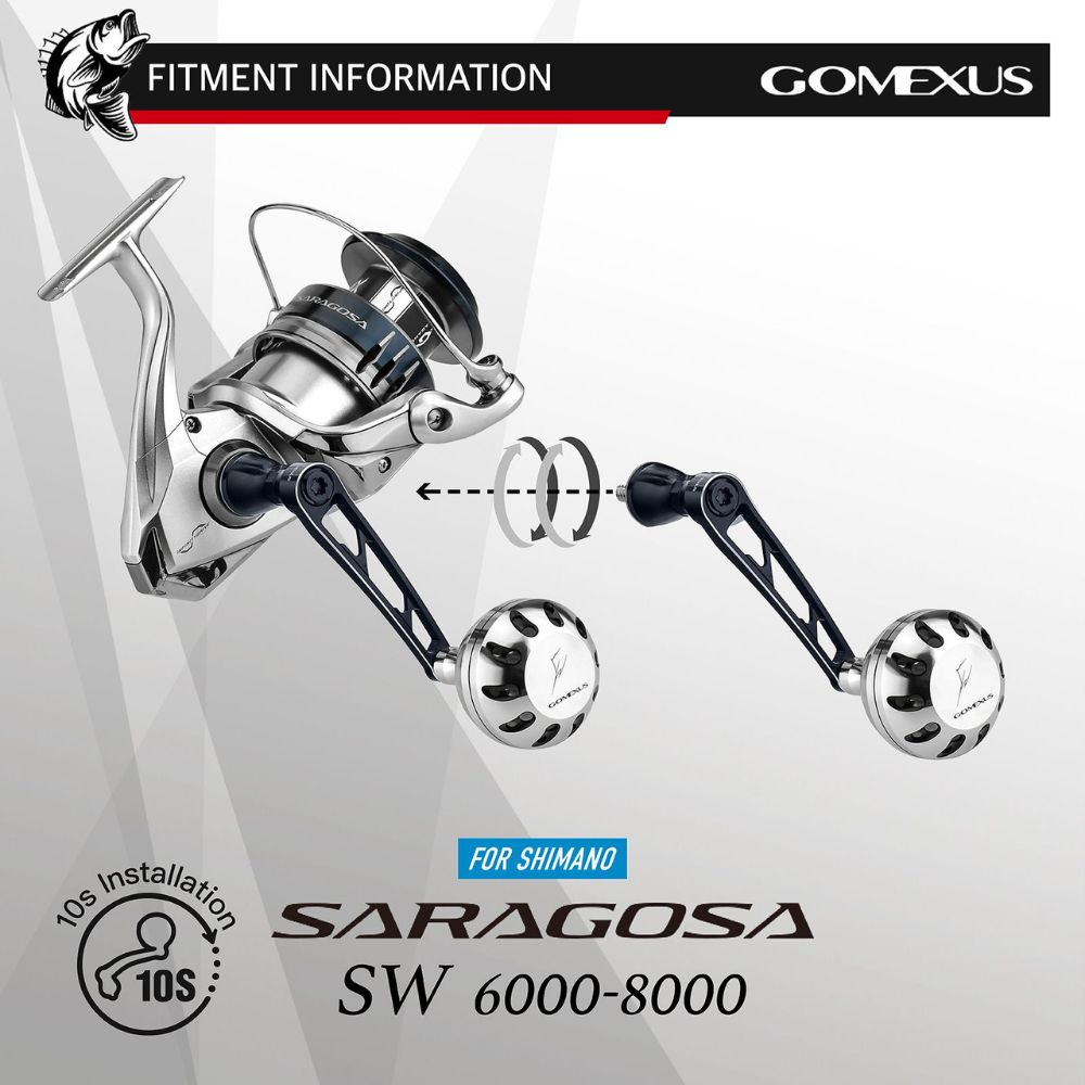 GOMEXUS Spinning Reel Custom Accessorie Shimano Saragosa SW PLUG & PLAY HANDLE - Image 6
