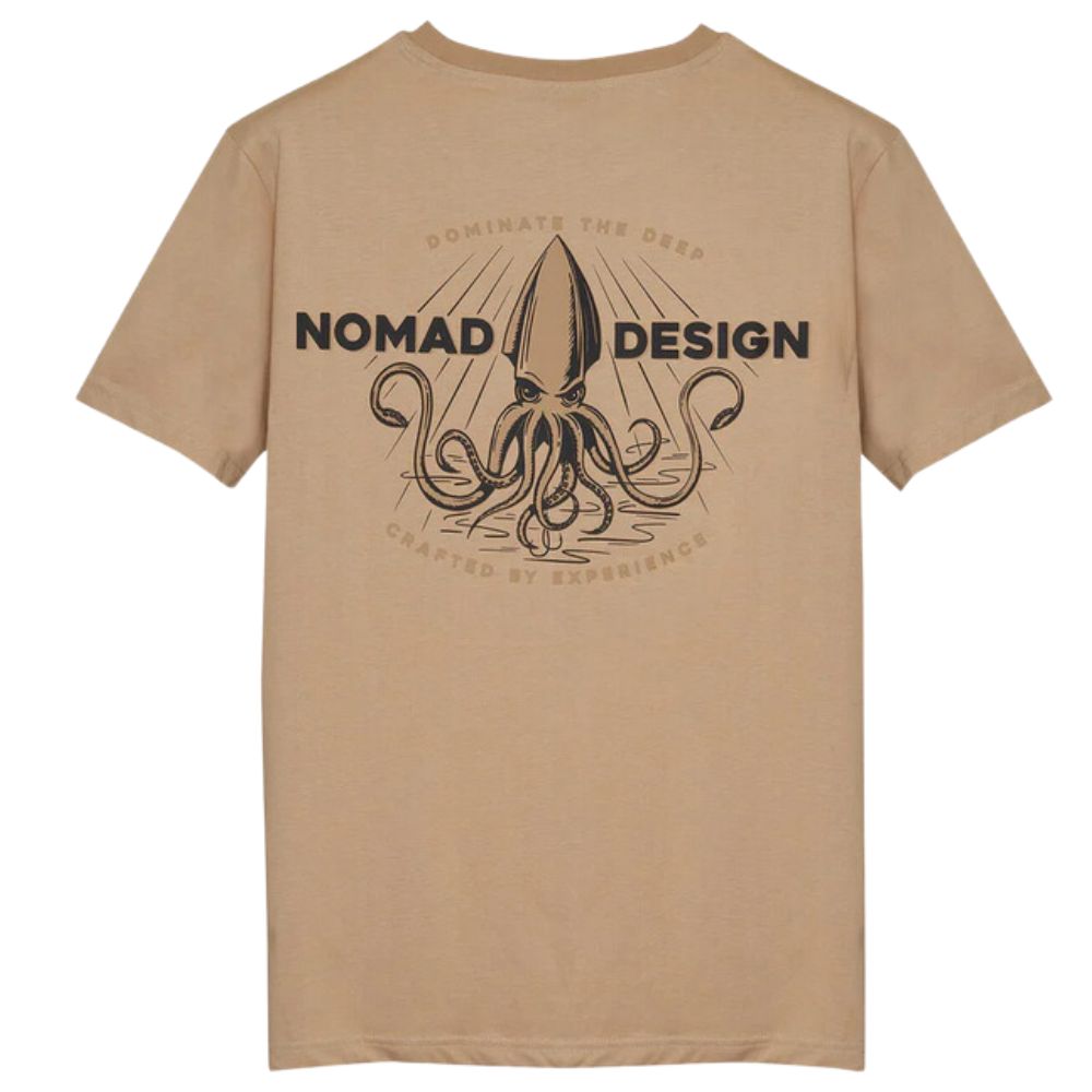 NOMAD DESIGN 100% Cotton T-Shirt SQUIDTREX Size L/Tan - Image 3