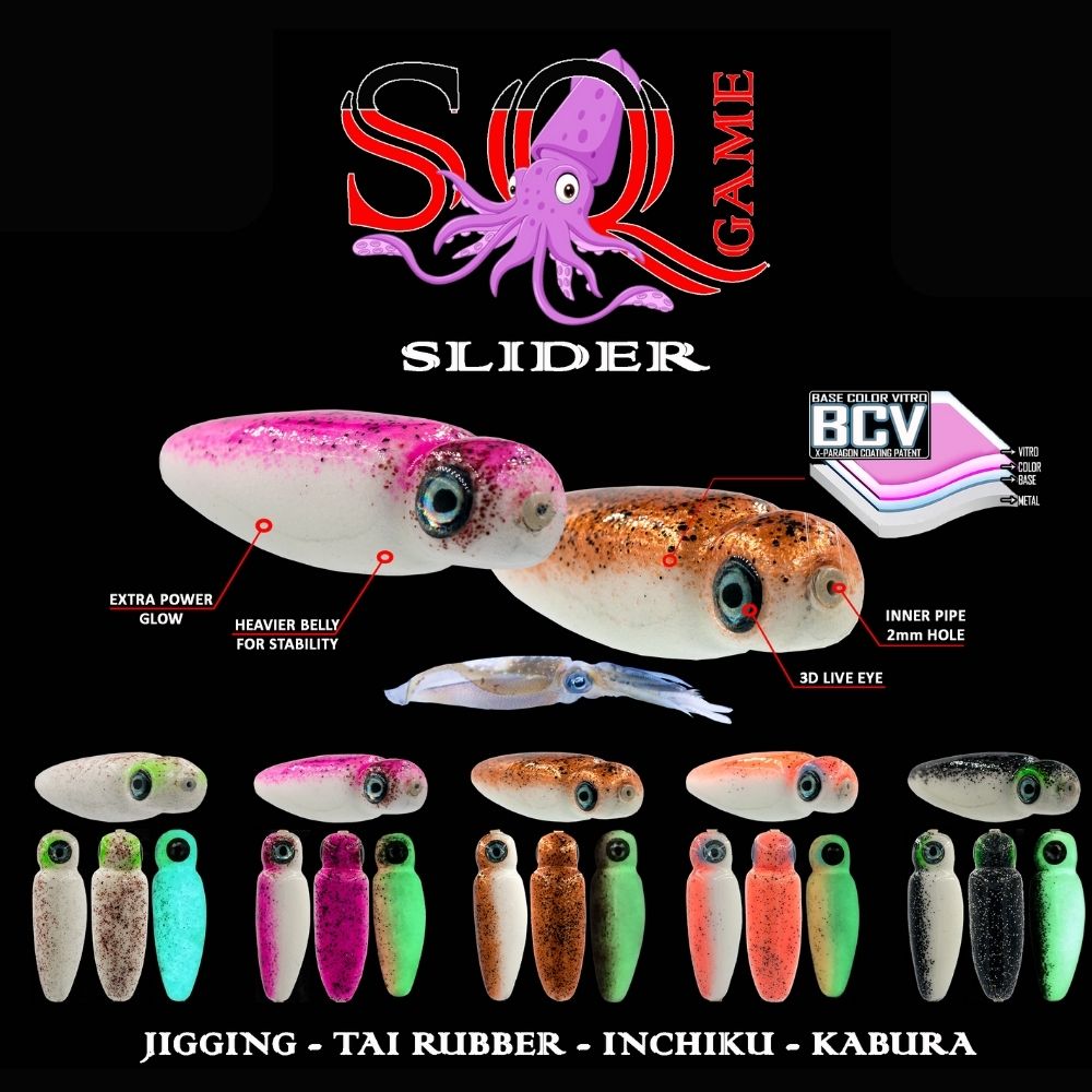 X-PARAGON Rubber Jigging Lure SQUID GAME SLIDER 190g - Image 2