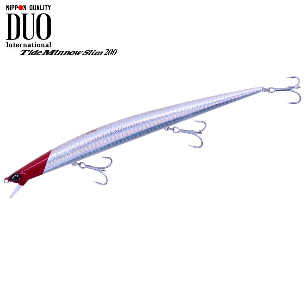 DUO Ultimate Long Minnow Floating Lure TIDE MINNOW SLIM 200 AHA0639 Red Head White