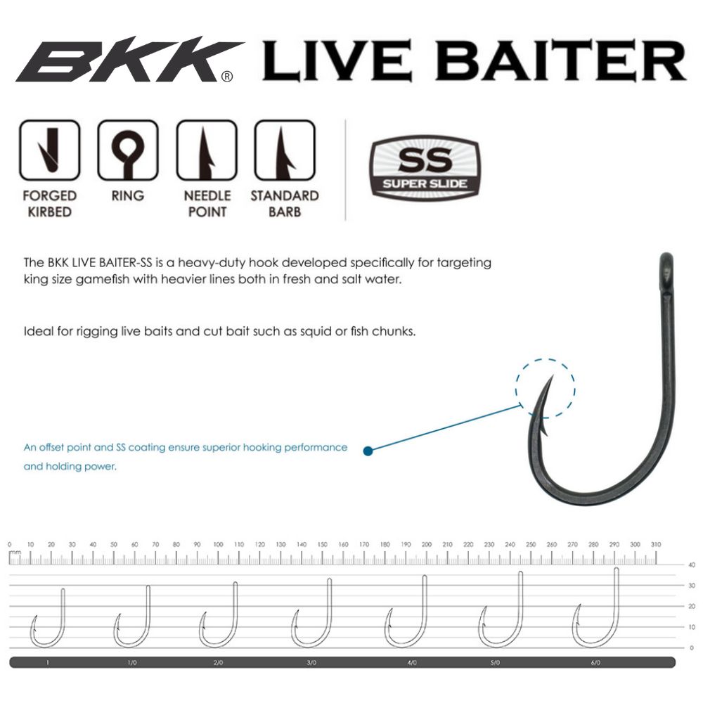 BKK Heavy-Duty Bait Fishing Hook LIVE BAITER-SS Pro Pack 25pcs - Image 5