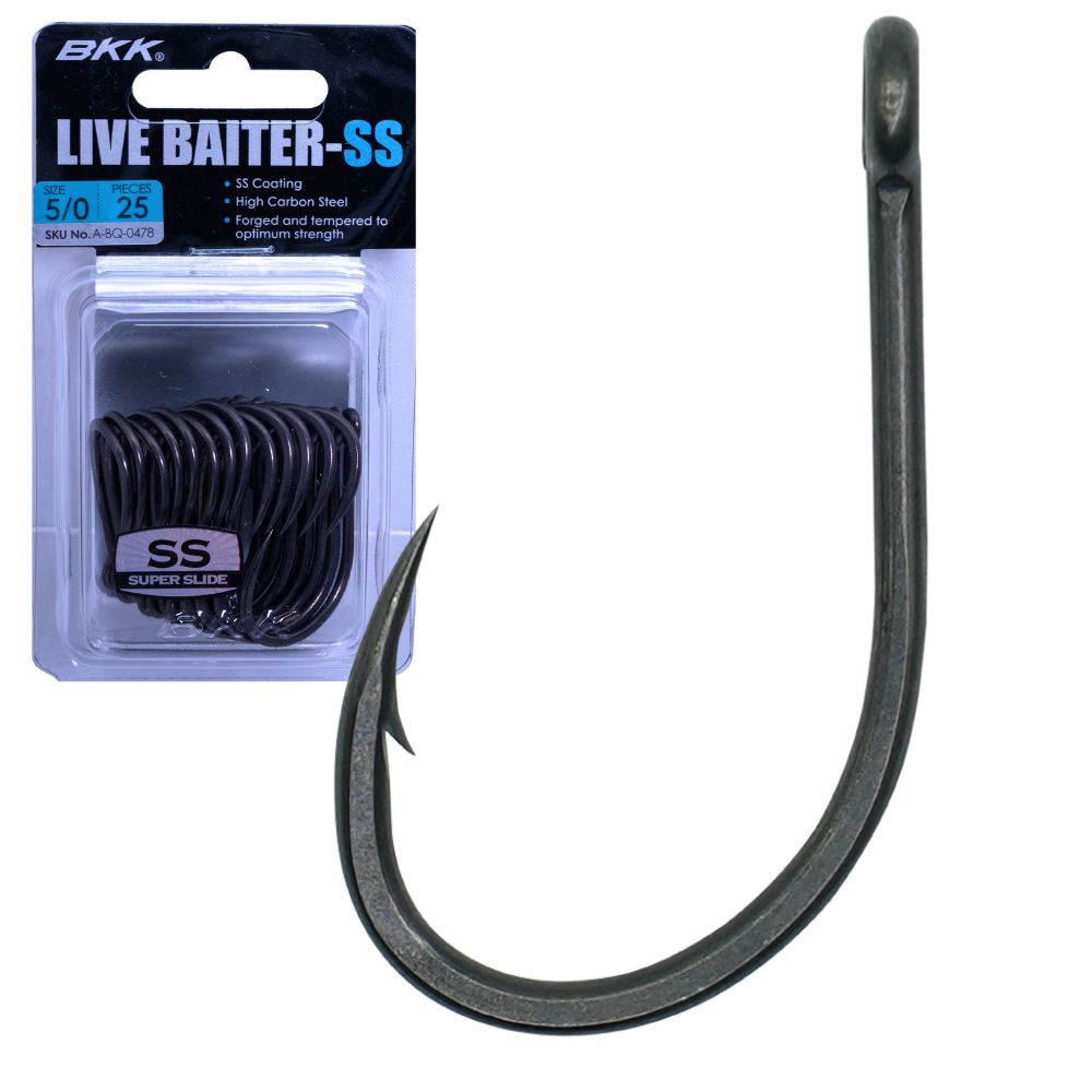 BKK Heavy-Duty Bait Fishing Hook LIVE BAITER-SS Pro Pack 25pcs