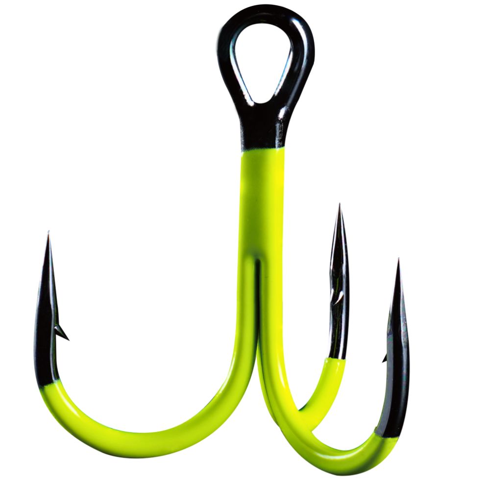 BKK Freshwater Fishing Yellow UV Coated Treble Lure Hook SPEAR-21 UVC - Image 2