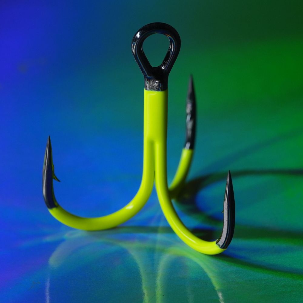 BKK Freshwater Fishing Yellow UV Coated Treble Lure Hook SPEAR-21 UVC - Image 5