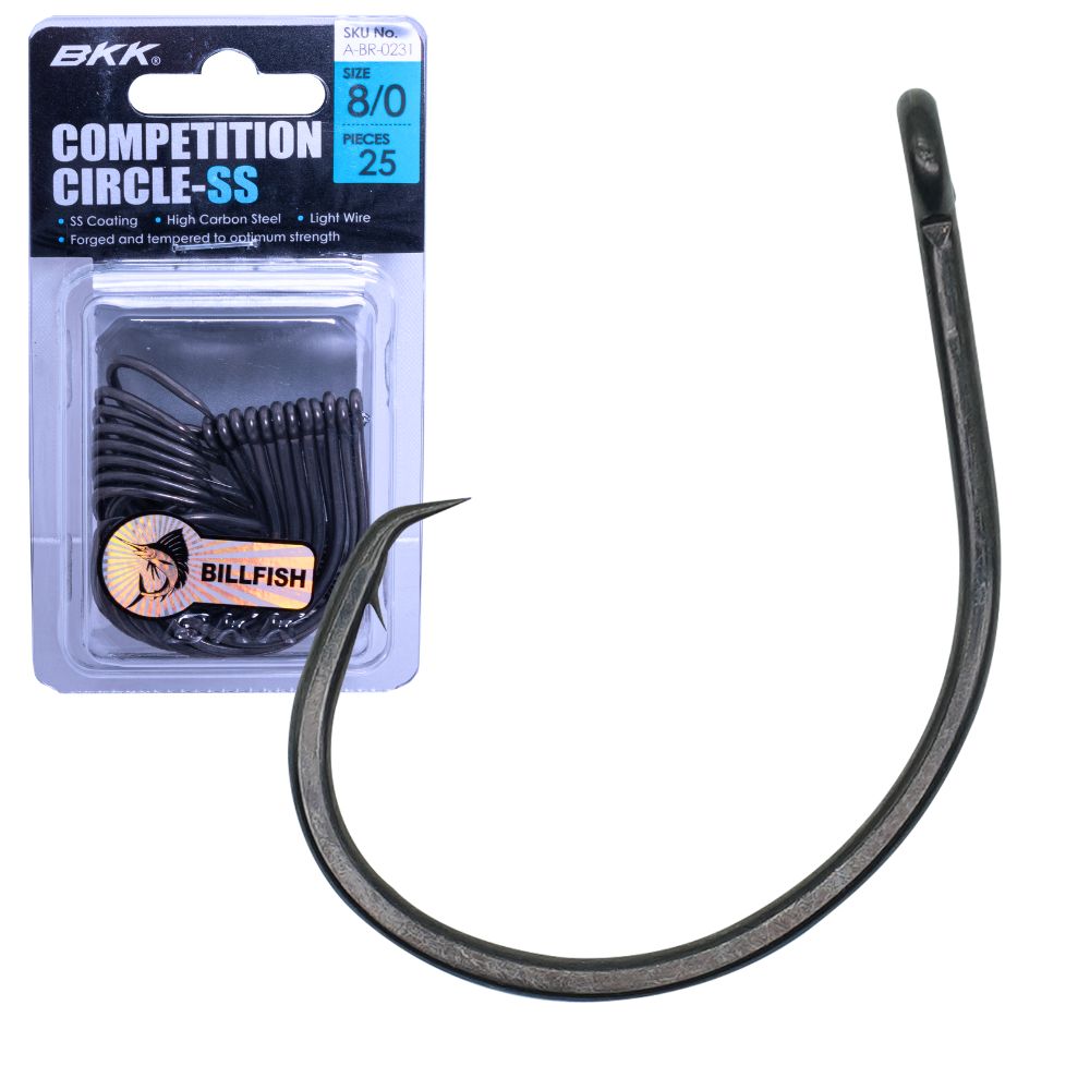 BKK Ultimate Light Wire Tournament Bait Fishing Hook COMPETITION CIRCLE-SS Pro Pack 25pcs