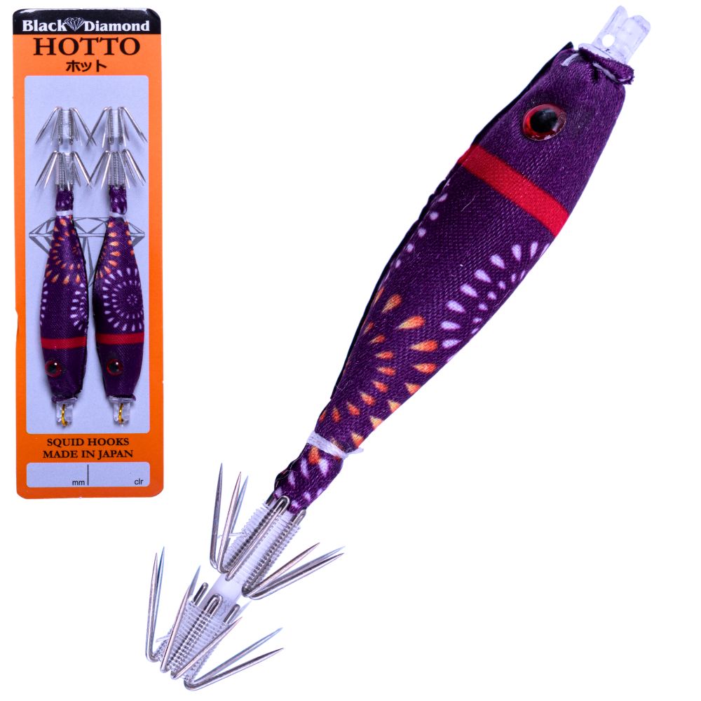 BLACK DIAMOND Squid Fishing Tataki Cloth Wrapped Soft Lure HOTTO 75mm #L112