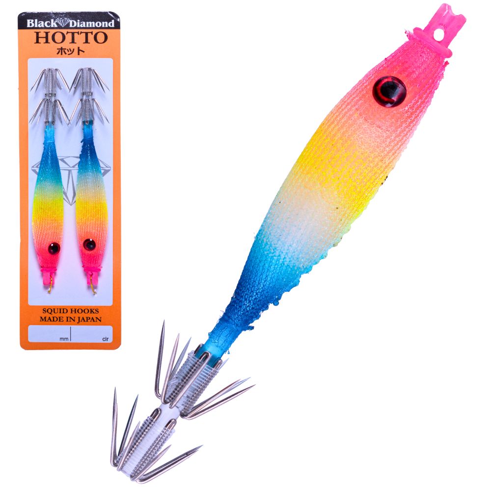 BLACK DIAMOND Squid Fishing Tataki Cloth Wrapped Soft Lure HOTTO 75mm #D4