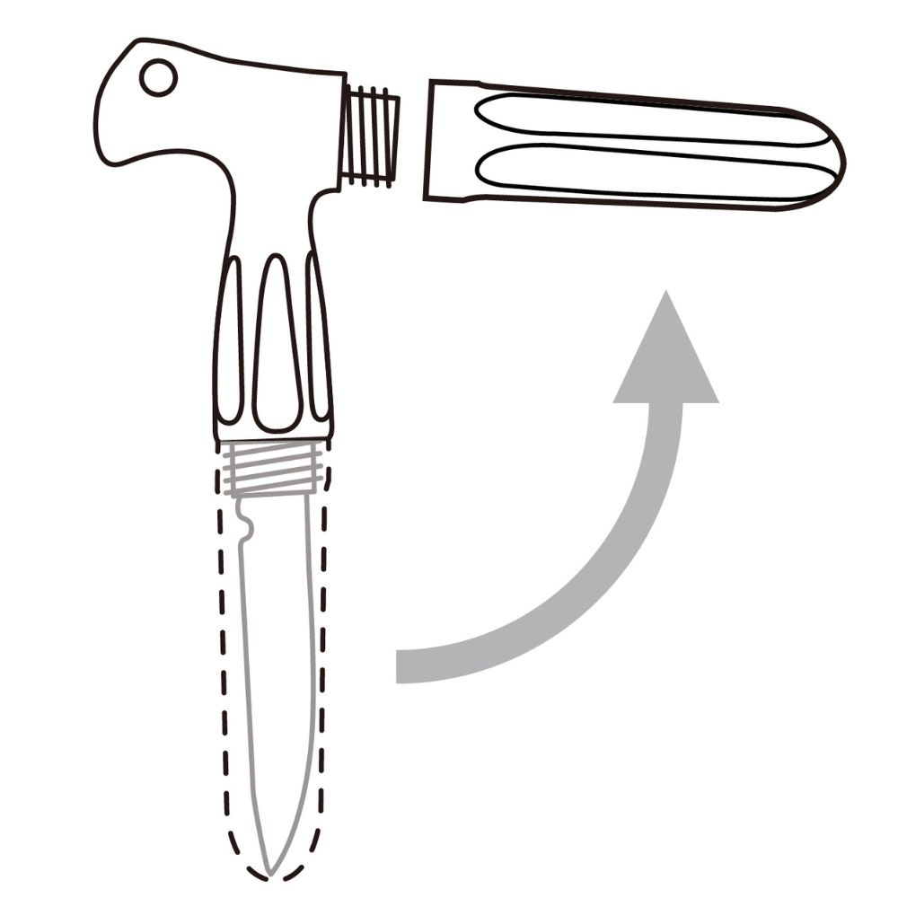 DAIICHISEIKO Fish End-Game MC T HANDLE KNIFE Black - Image 4