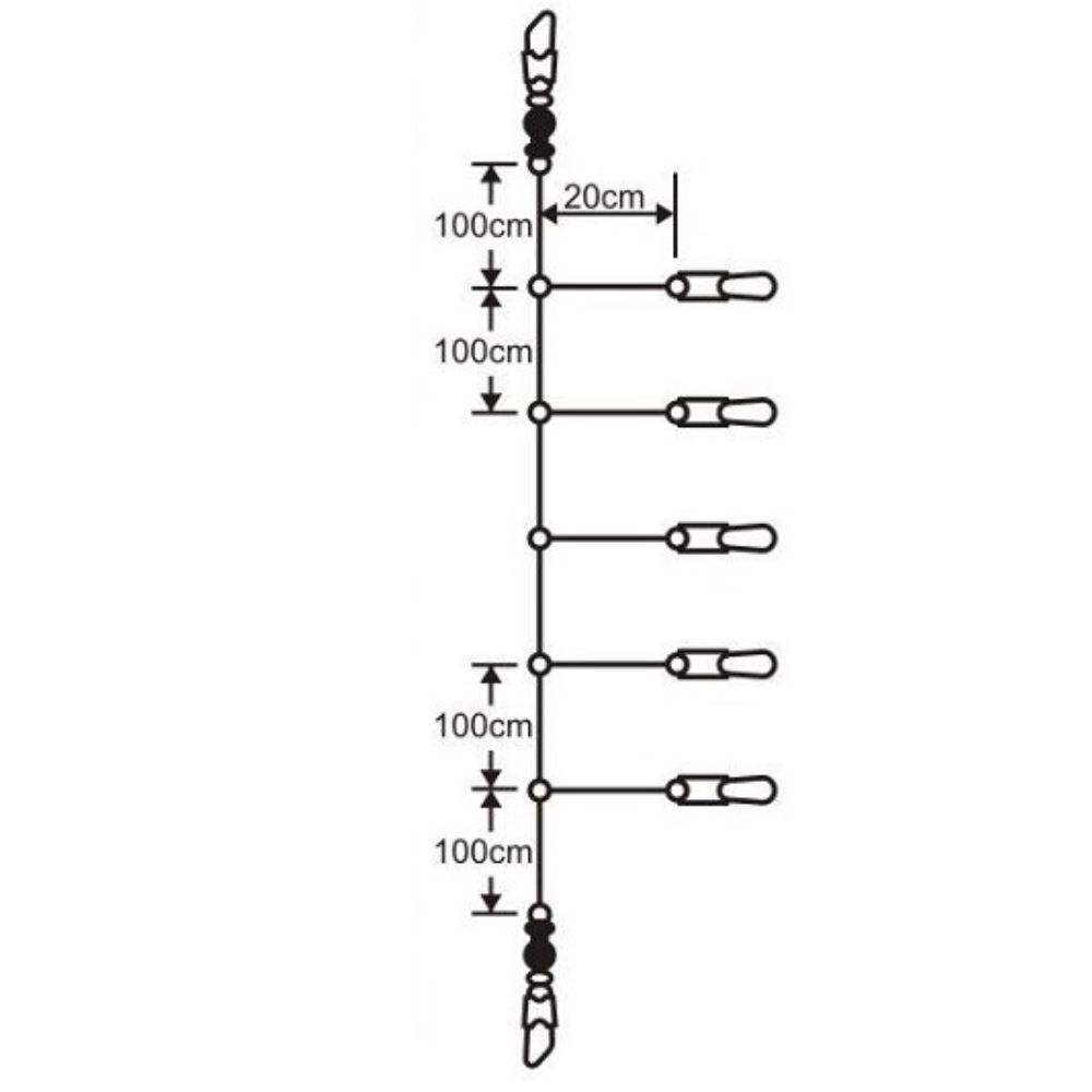 YAMASHITA Squid Fishing Rig IKATSURI LEADER 6m - Image 2