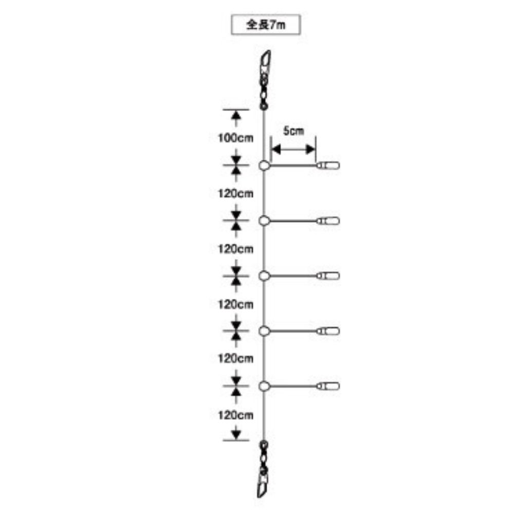 YAMASHITA Squid Fishing Rig IKATSURI LEADER 7m - Image 2