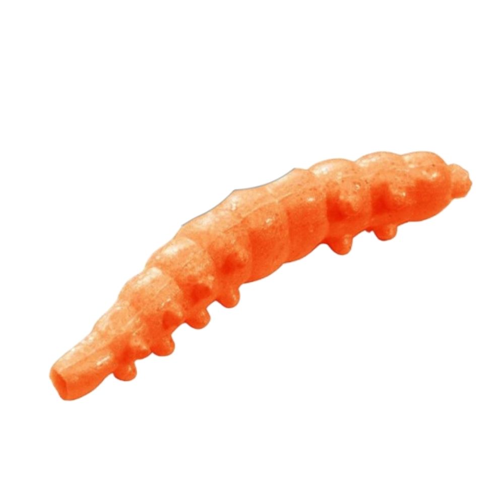 BERKLEY PowerBait Soft Lure Sparkle HONEY WORM Banana Boost 25mm/55pcs Orange/Scales - Image 3