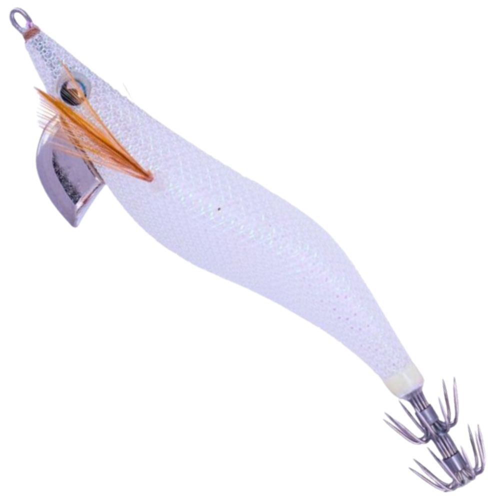 YAMASHITA Squid Fishing Glow Cloth Wrapped Lure EGI-OH F 3.5 009 RWH - Image 2
