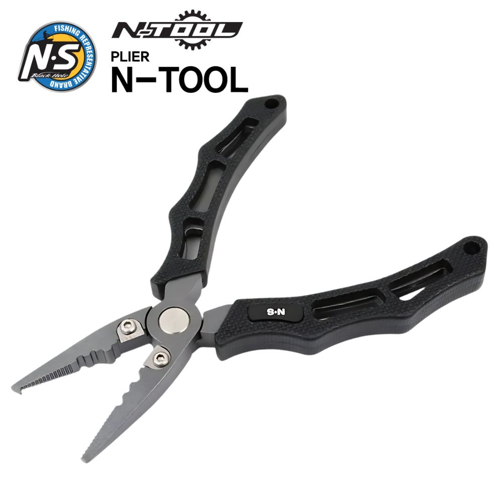 NS Black Hole Stainless Steel Braid Cutter/Split Ring Opener N-TOOL Pliers S