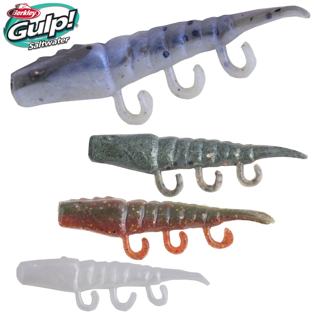 BERKLEY Gulp Scented Soft Bait Lure Saltwater TURBO SHRIMP 3in/6pcs