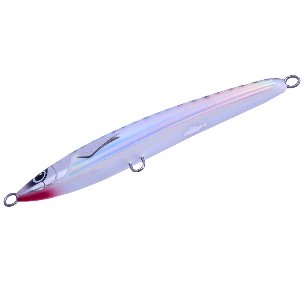 BERTOX Saltwater Handmade Wooden Sinking STICK BAIT 18cm/75g Alu/White Mackerel - Image 3
