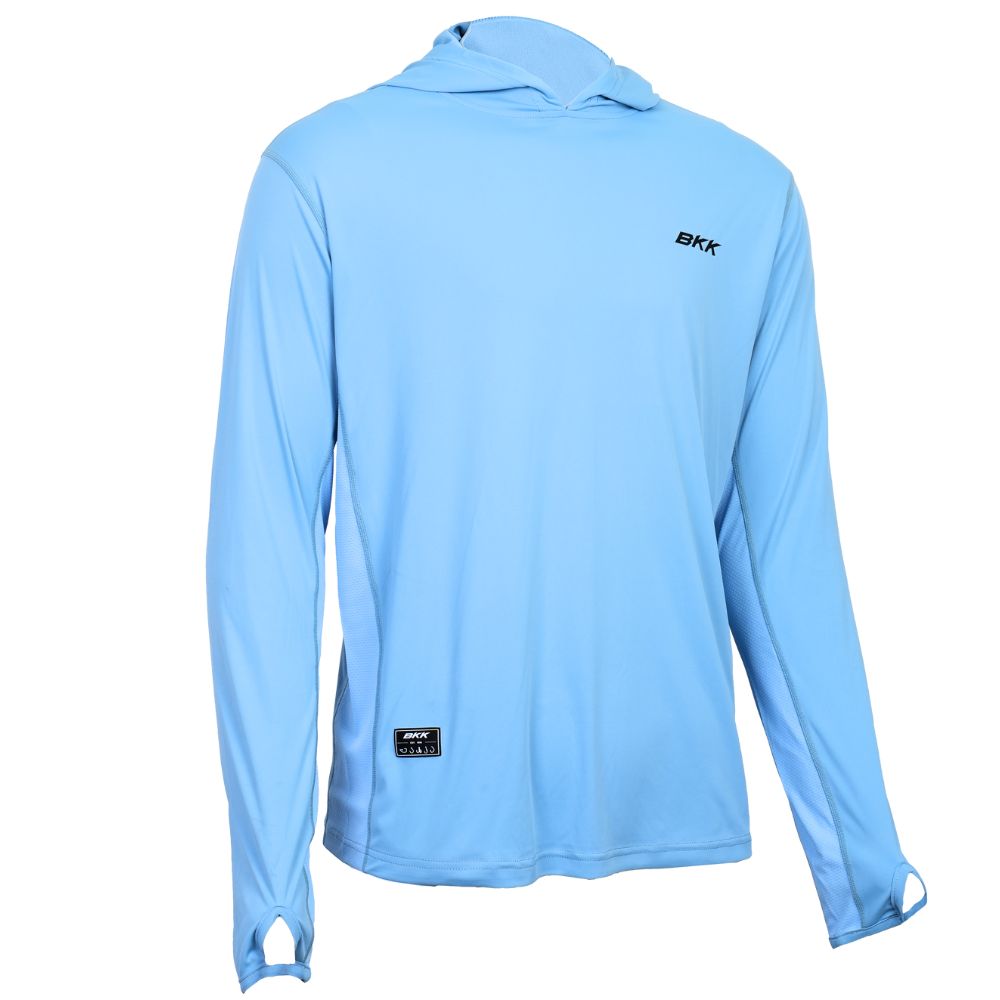 BKK Hooded Long Sleeve Performance Shirt BRAND VALUES GT Light Blue - Image 2
