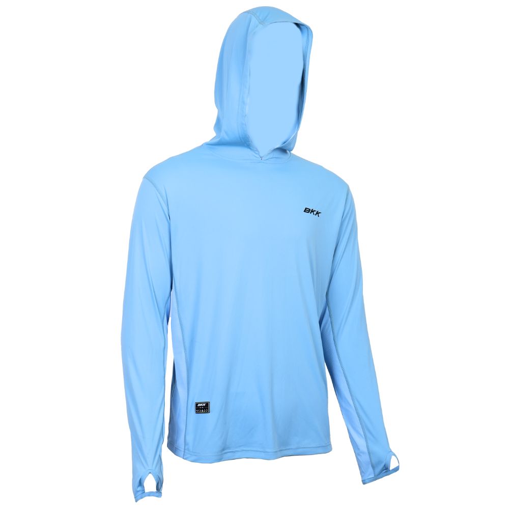 BKK Hooded Long Sleeve Performance Shirt BRAND VALUES GT Light Blue - Image 3