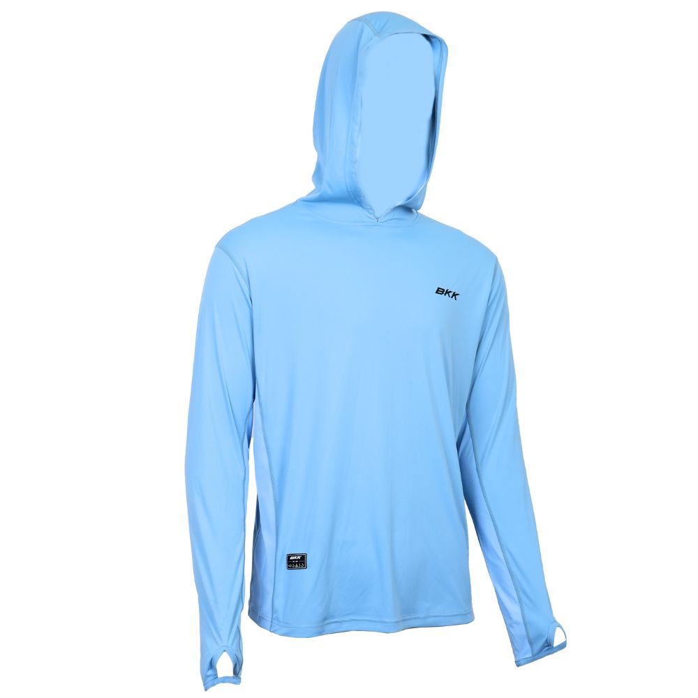 BKK Hooded Long Sleeve Performance Shirt LEGACY Light Blue - Image 4
