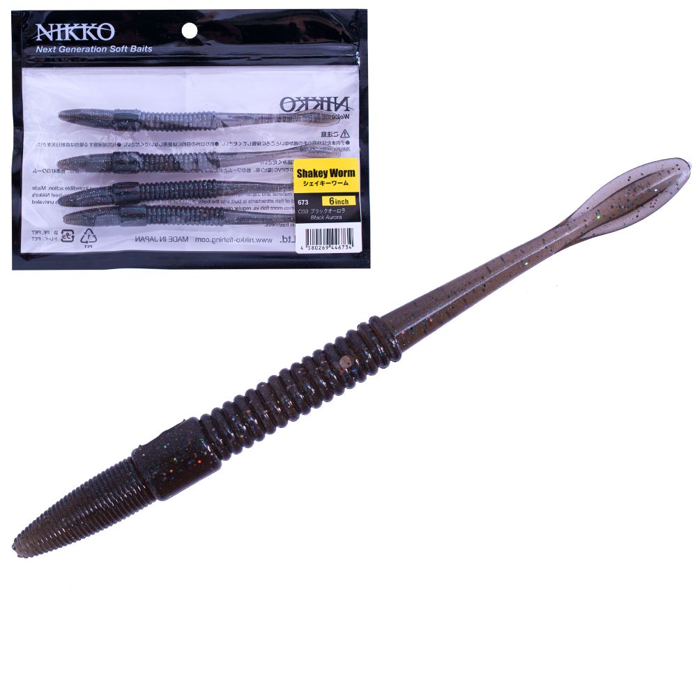 NIKKO Next Generation Soft Bait Lure SHAKEY WORM 6in - Image 4