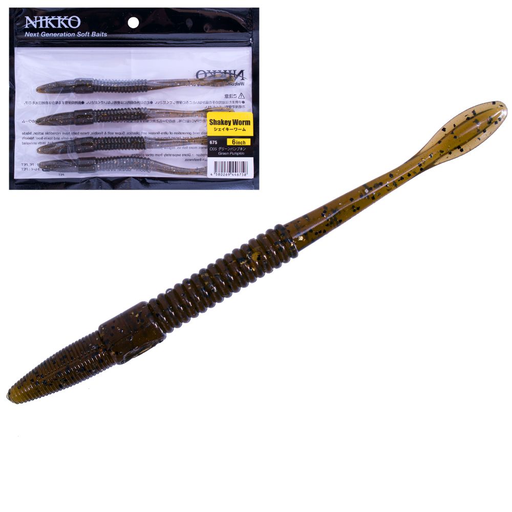 NIKKO Next Generation Soft Bait Lure SHAKEY WORM 6in - Image 6