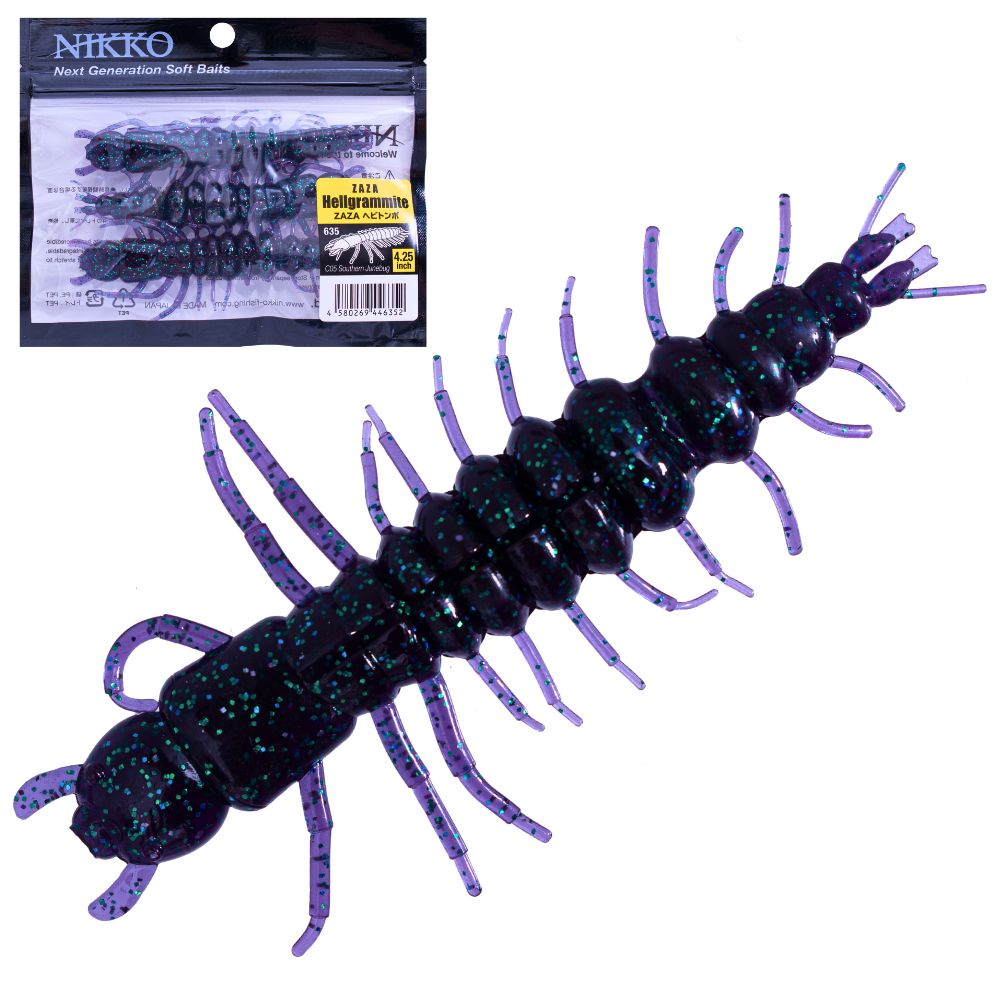 NIKKO KASEI Scented Soft Bait Lure ZAZA HELLGRAMMITES 4.25inch - Image 6