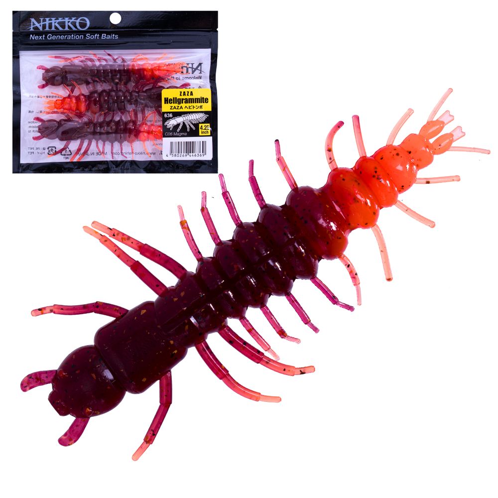 NIKKO KASEI Scented Soft Bait Lure ZAZA HELLGRAMMITES 4.25inch