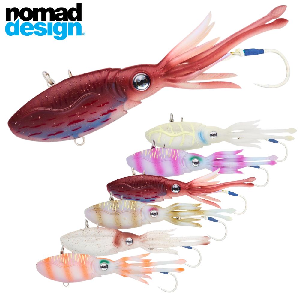NOMAD DESIGN Saltwater Fishing Squid Vibe Scented Soft Lure SQUIDTREX Maxi  170mm/250g